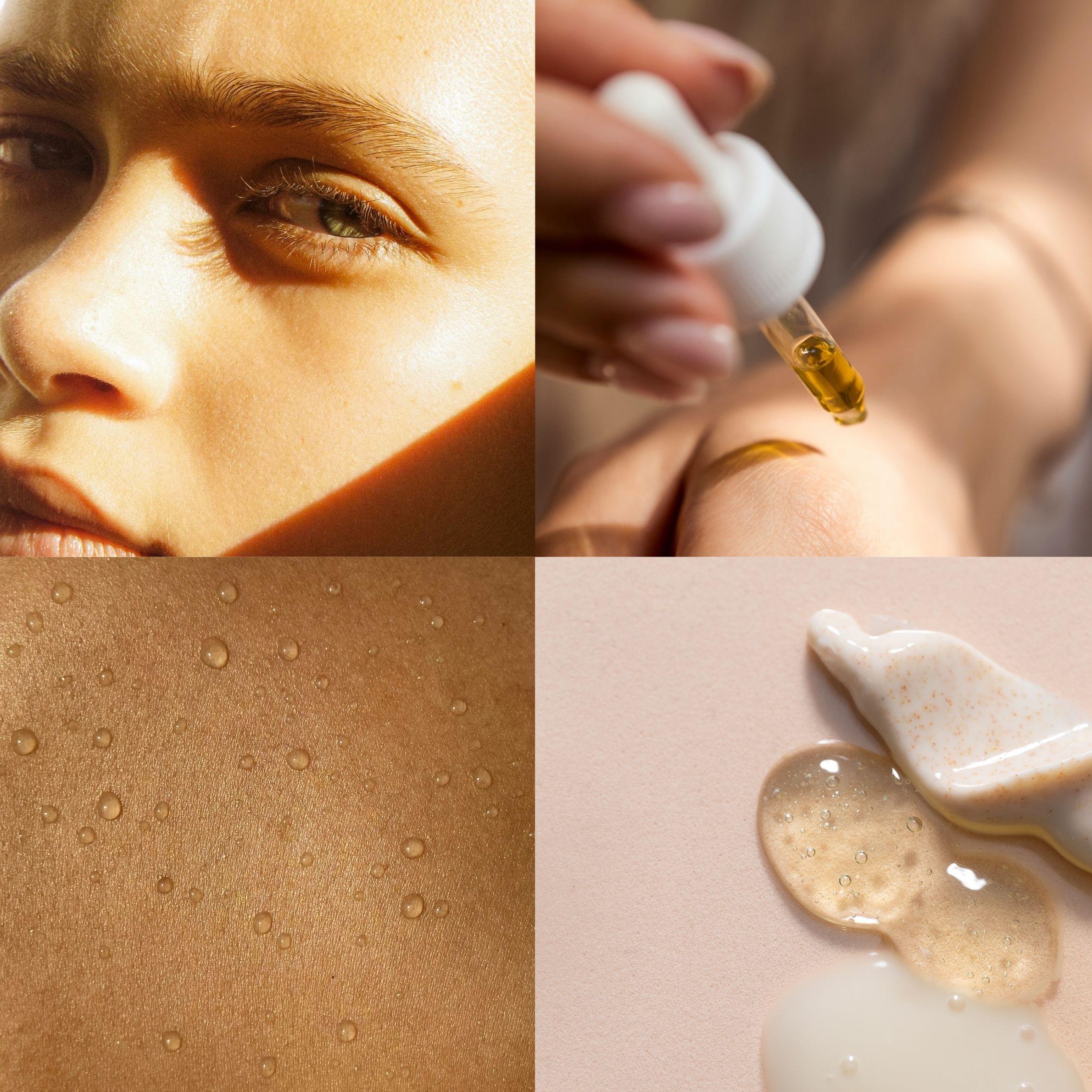 Aesthetic arrangement of skincare products